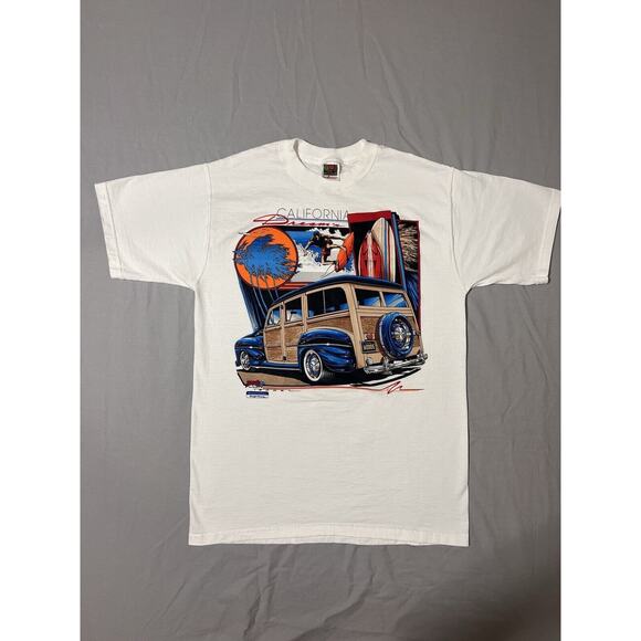 Unknown Other - California Dreamin Shirt Men Medium Woody Station Wagon Official Ford Motor